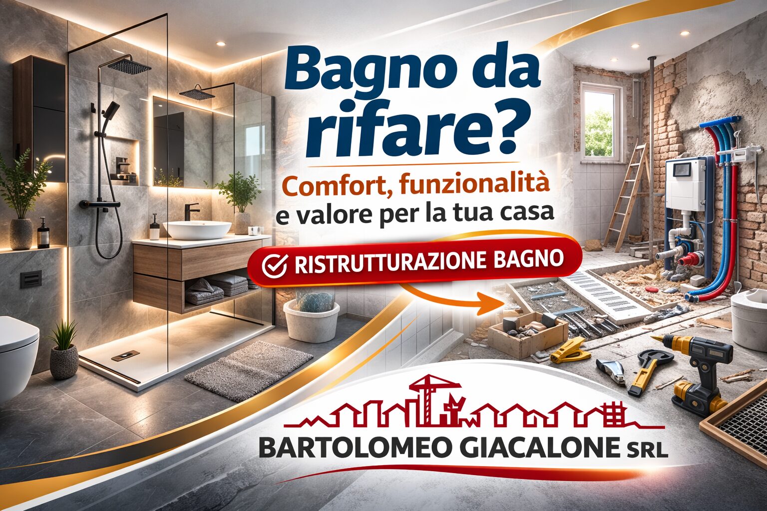 🛁 Ristrutturazione bagno: comfort, funzionalità e valore per la tua casa